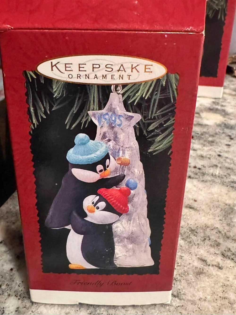 1995 vintage Hallmark Keepsake Penguin Pair Ornament